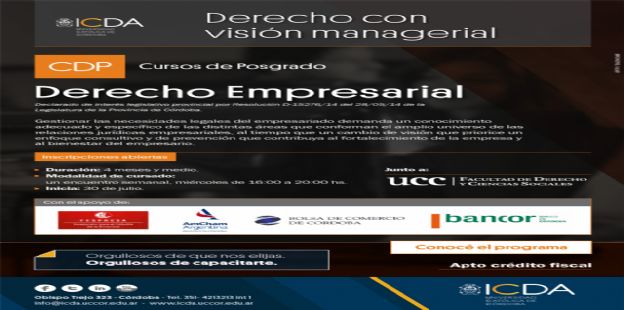 30/07: Curso de Posgrado en Derecho Empresarial