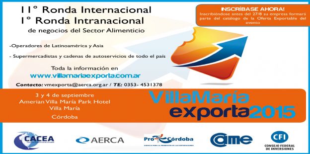 Villa Mara Exporta 2015 - 3 y 4 de septiembre